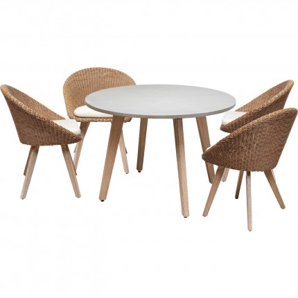 Ensemble de jardin table et 4 chaises Mahalo Kare Design