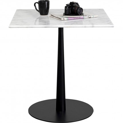Table Bistrot Capri marbre blanc 70x70cm Kare Design