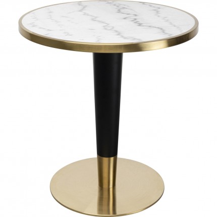 Table Bistrot Amalia 70cm marbre blanc Kare Design