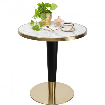 Table Bistrot Amalia 70cm marbre blanc Kare Design