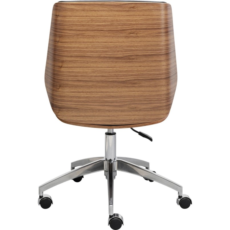 Black swivel office chair with wheels - Rouven - Kare Design