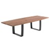 Table de jardin en acier et teck recyclé - Fanny - Gescova