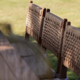 Chaise de jardin en teck et corde - Menorca - Gescova