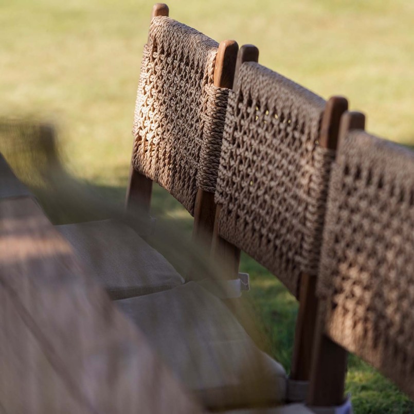 Chaise de jardin en teck et corde - Menorca - Gescova