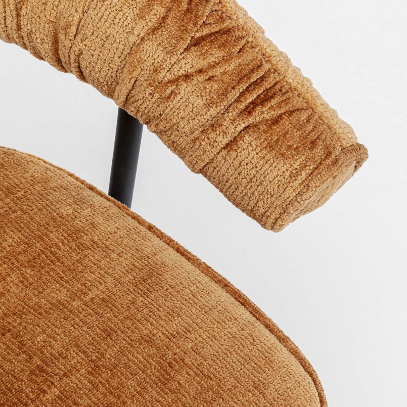 Chaise avec accoudoirs pivotante orange - Arabella - Kare Design