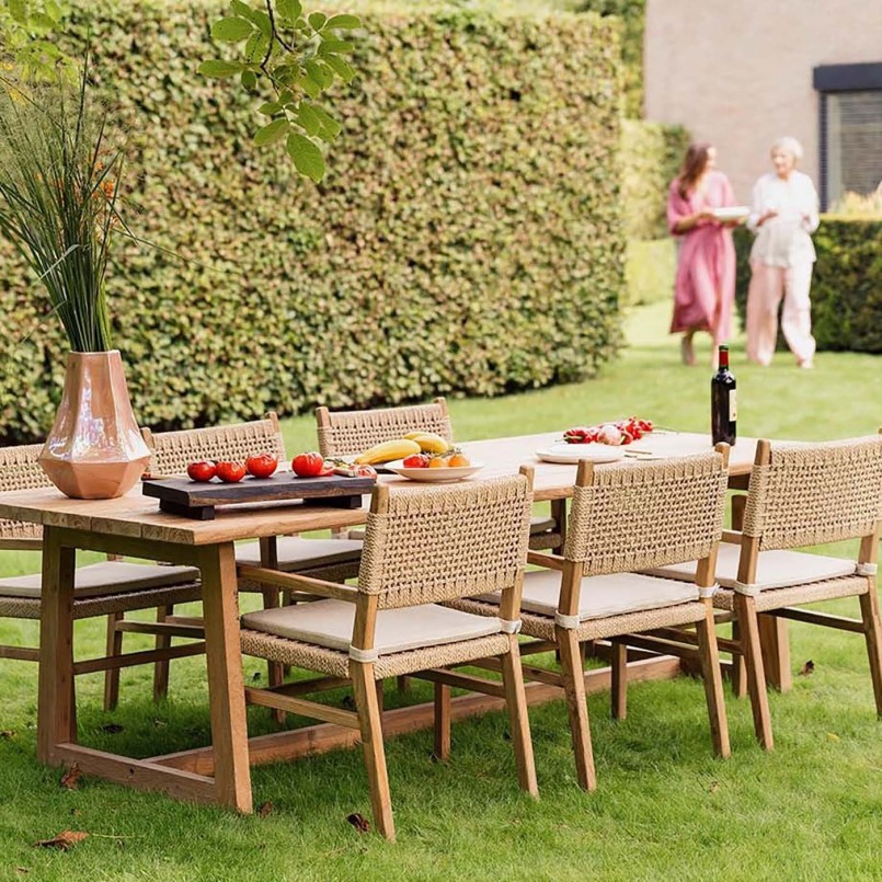 Table de jardin en teck recyclé - Ibiza - Kare Design
