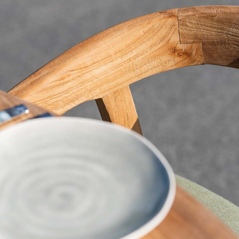 Table de jardin ronde en bois - Java - Gescova