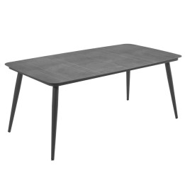 Charcoal grey rectangle garden table - Basel - Gescova