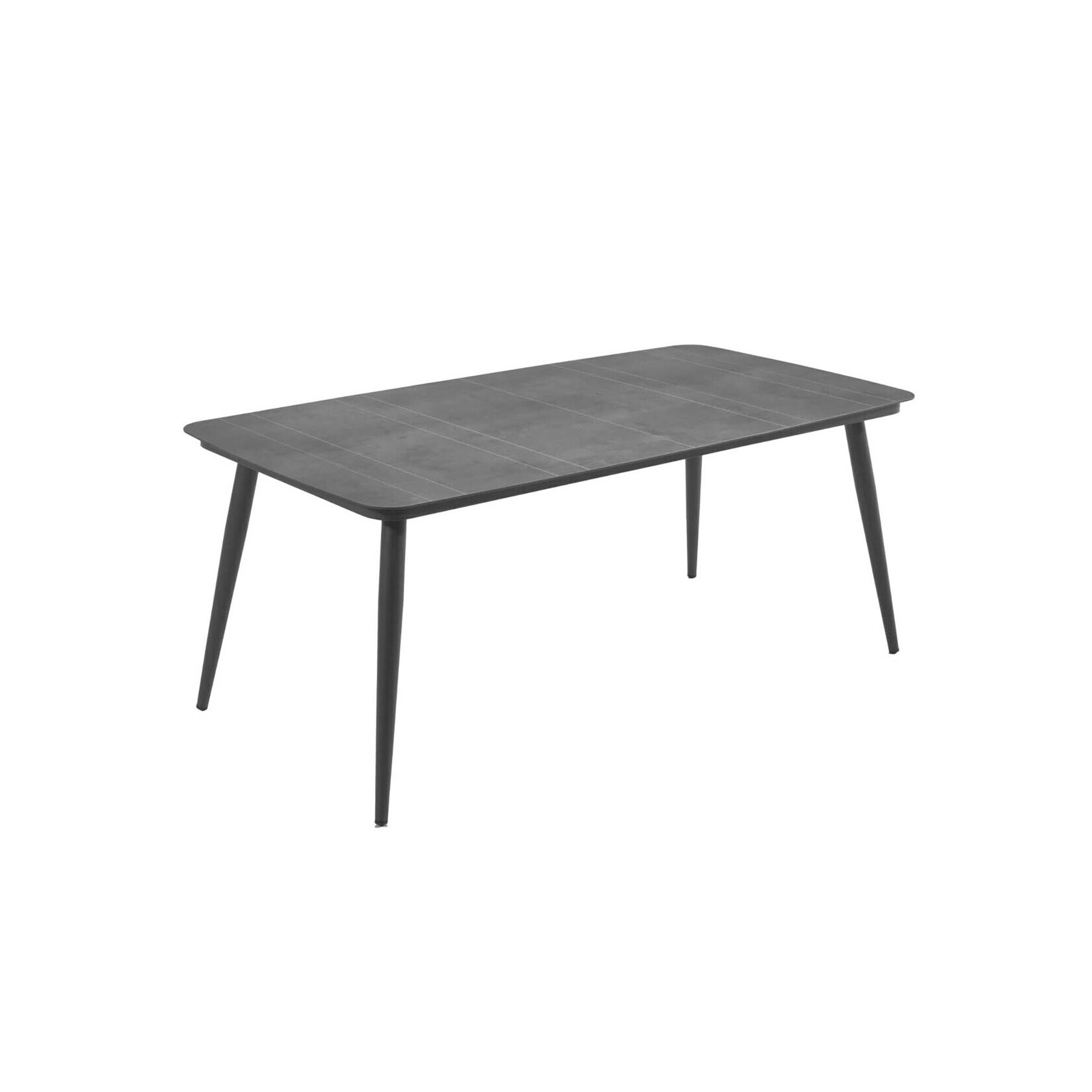 Table de jardin Basel 200x100cm gris anthracite Gescova