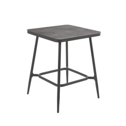 Charcoal grey square garden table - Basel - Gescova