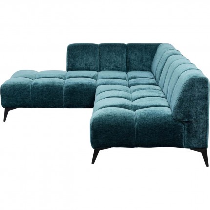 Canapé d'angle Nia gauche velours bleu Kare Design