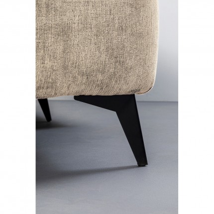 Canapé d'angle Nia gauche velours crème Kare Design