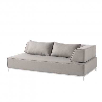 Canapé d'angle Avenatti droite gris et blanc Gescova