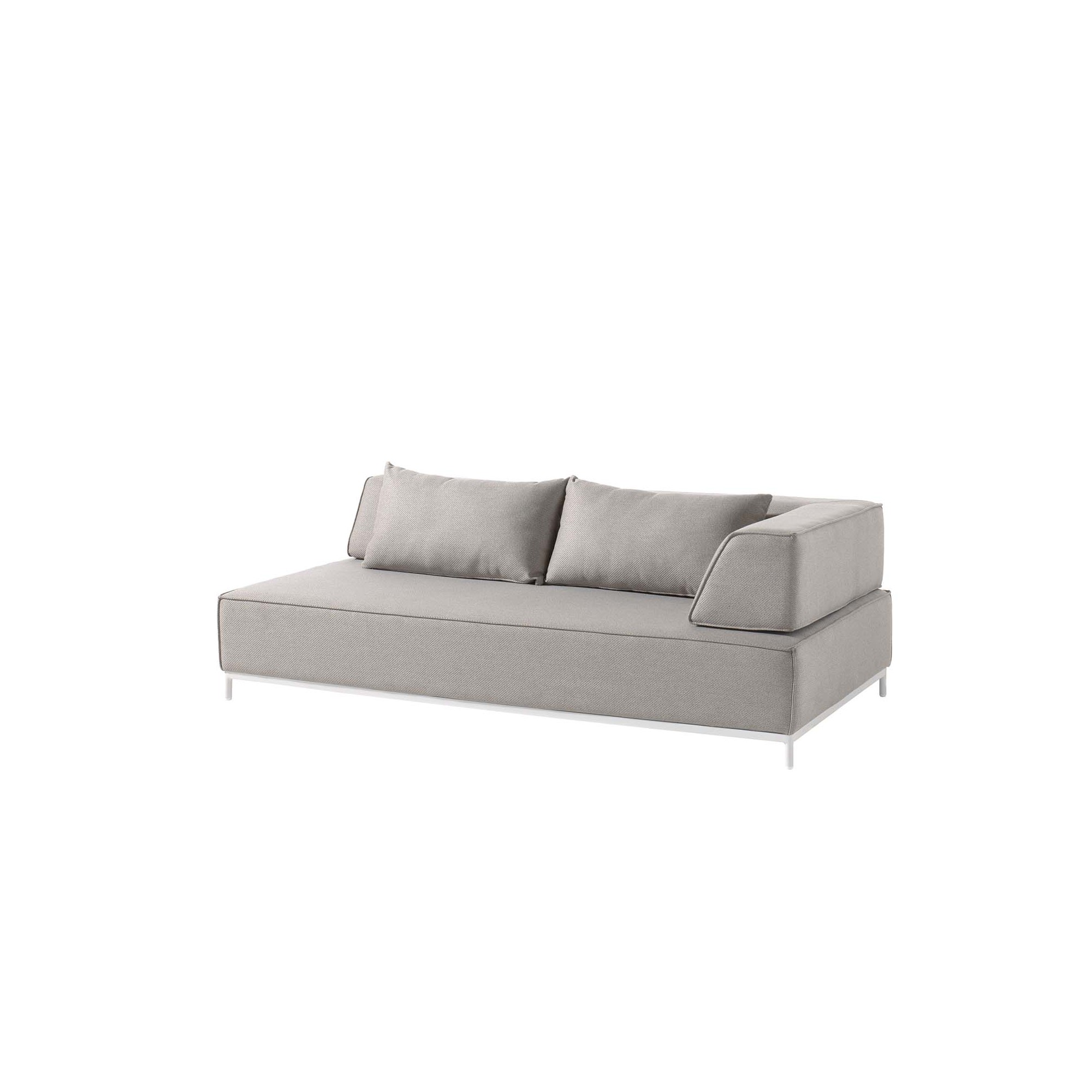 Canapé d'angle Avenatti droite gris et blanc Gescova