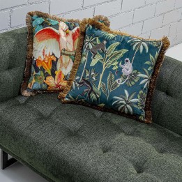 Coussin à franges tropical - Jungle Fever - Kare Design