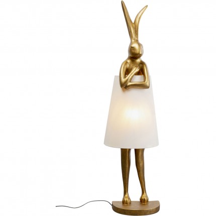 Lampadaire Animal lapin doré 150cm Kare Design