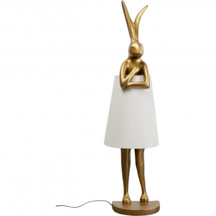 Lampadaire Animal lapin doré 150cm Kare Design