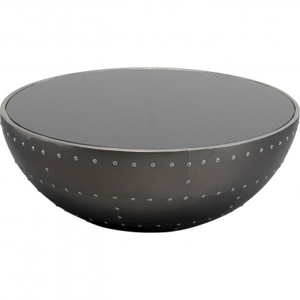 Table basse Lounge 83cm grise rivets Kare Design