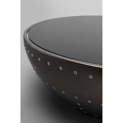 Table basse Lounge 83cm grise rivets Kare Design