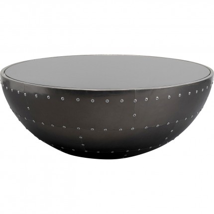 Table basse Lounge 83cm grise rivets Kare Design