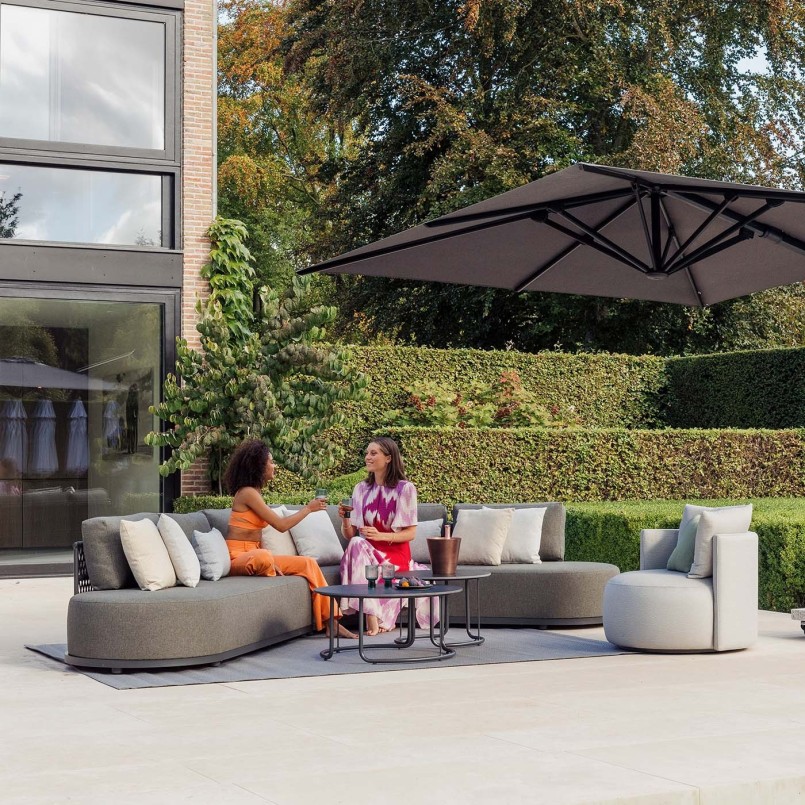 Dark grey corner sofa and two coffee tables - Lagos - Gescova