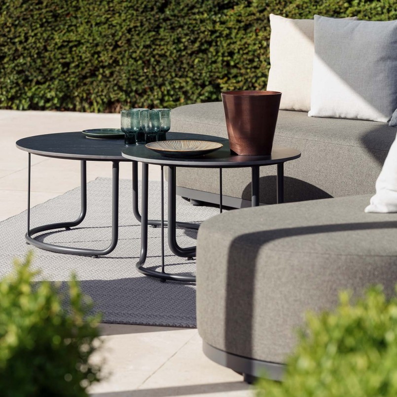 Dark grey corner sofa and two coffee tables - Lagos - Gescova