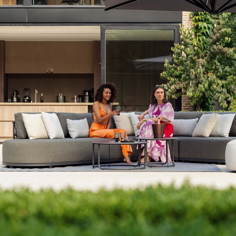 Dark grey corner sofa and two coffee tables - Lagos - Gescova