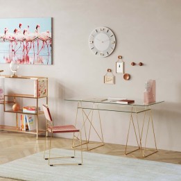 Tréteaux de bureau en acier doré - Polar - Kare Design