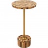 Table d'appoint Domero Geo 40cm marron et dorée Kare Design