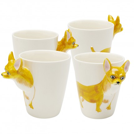 Mugs chihuahua set de 4 Kare Design