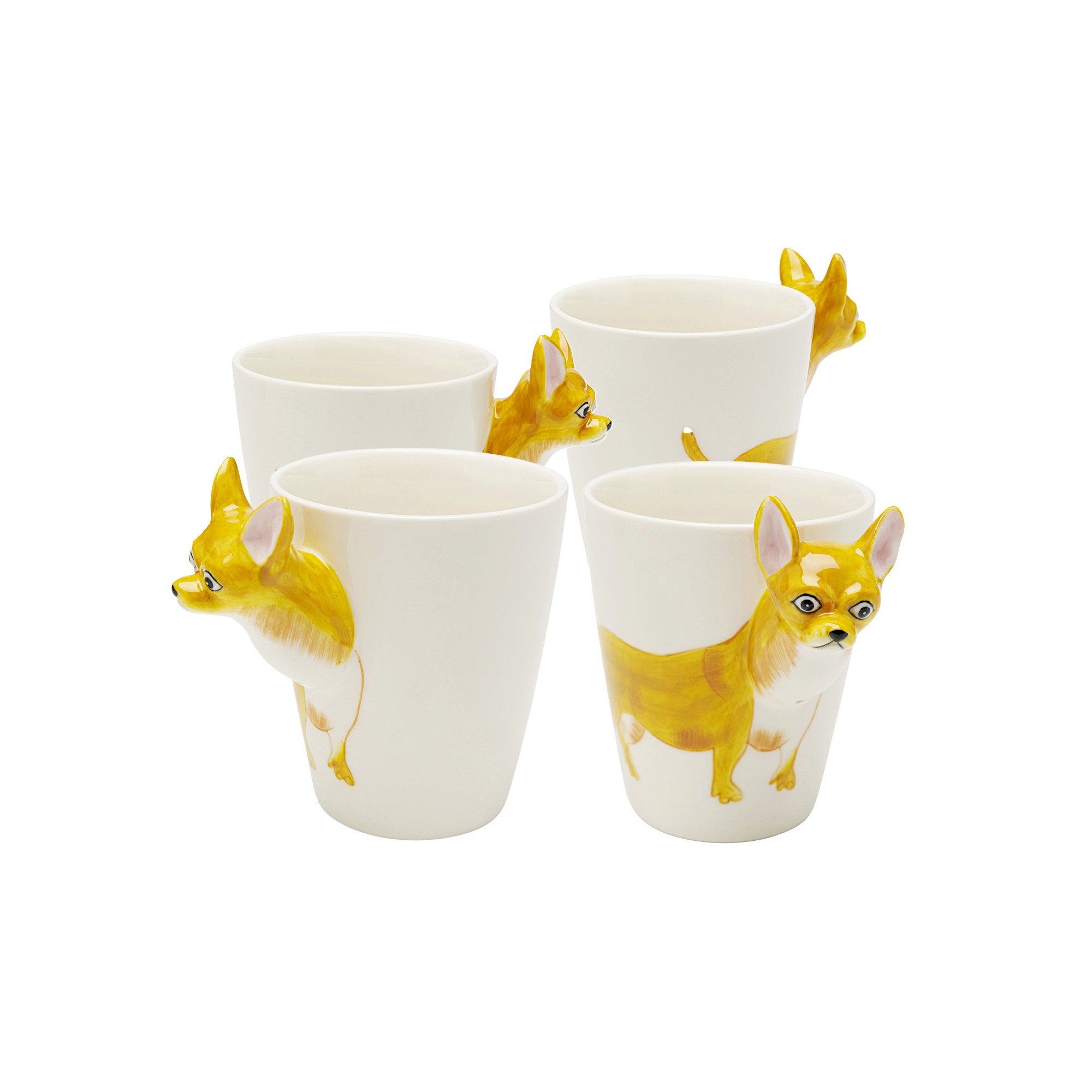 Mugs chihuahua set de 4 Kare Design