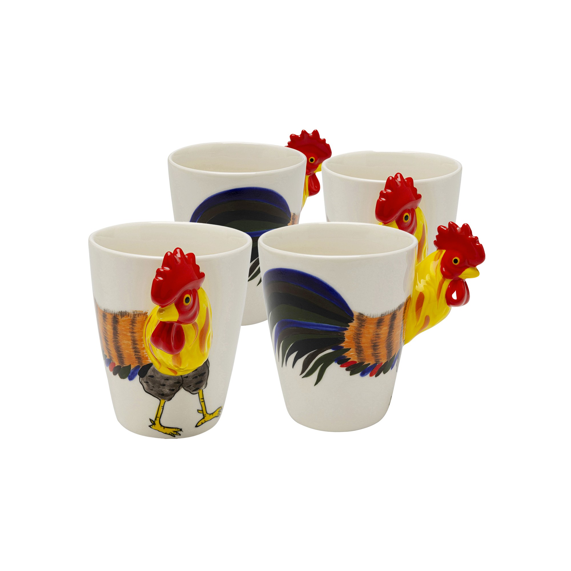 Mugs coq set de 4 Kare Design