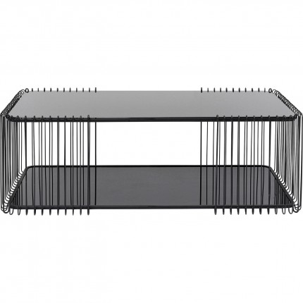 Table basse Wire Double 120x60cm noire Kare Design