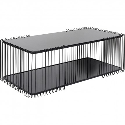 Table basse Wire Double 120x60cm noire Kare Design