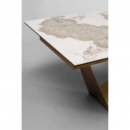 Table à rallonges Connesso 260x100cm blanche Kare Design