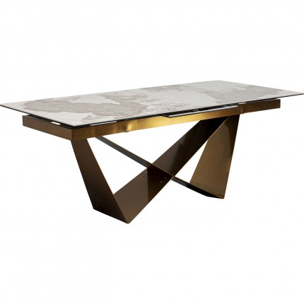 Table à rallonges Connesso 260x100cm blanche Kare Design