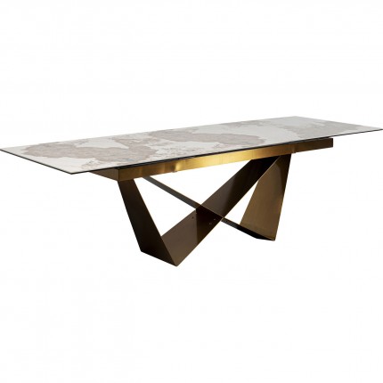 Table à rallonges Connesso 260x100cm blanche Kare Design