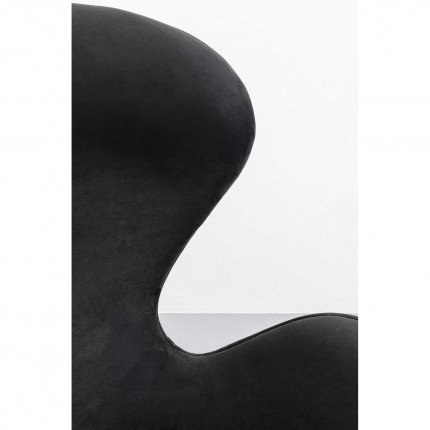 Fauteuil pivotant Lounge noir et gris rivets Kare Design