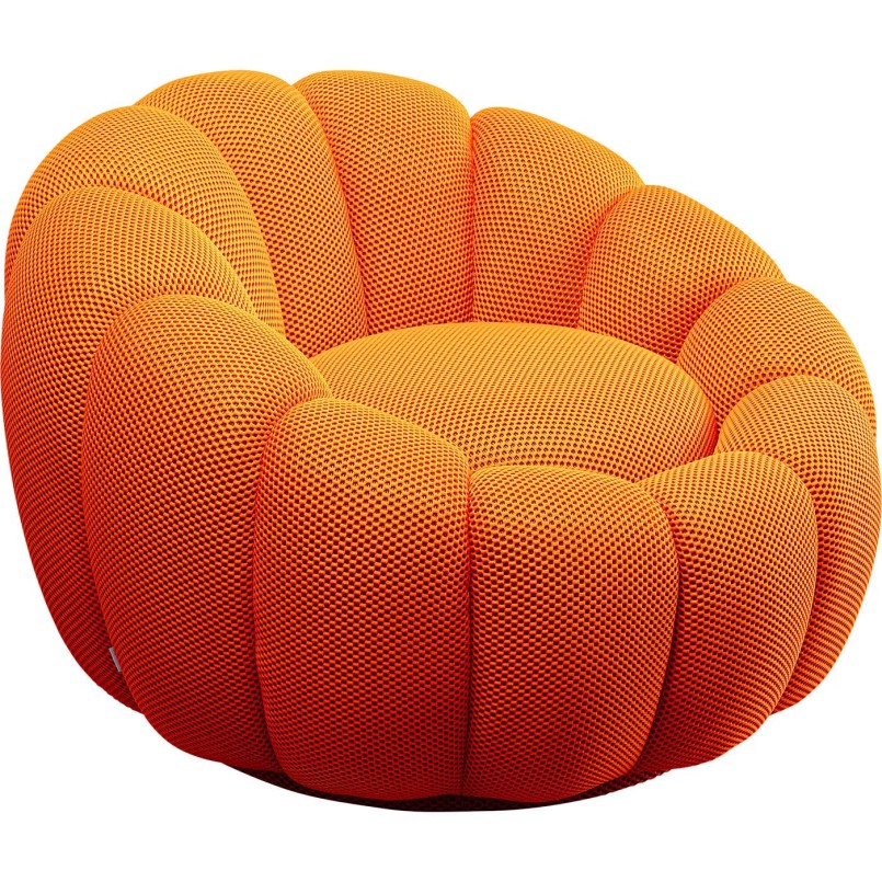 Orange swivel armchair - Peppo Bloom - Kare Design