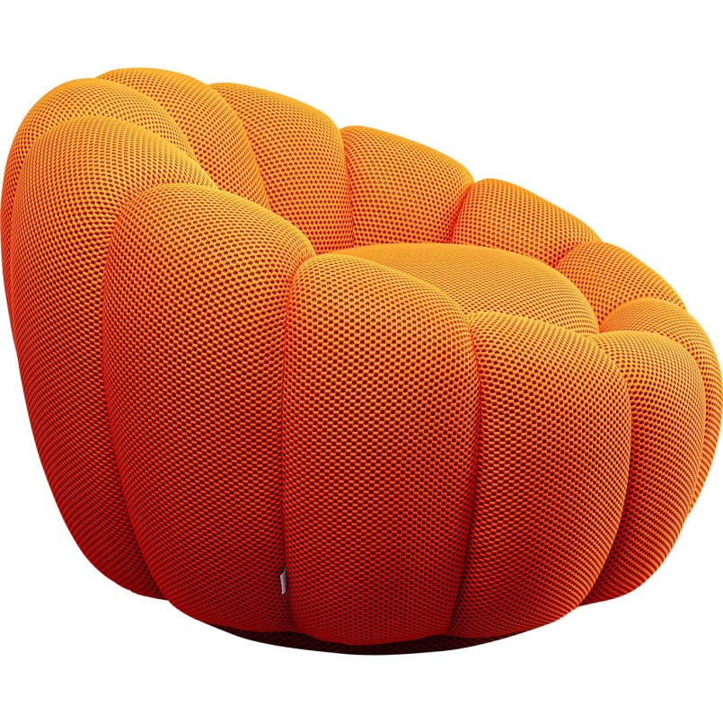 Orange swivel armchair - Peppo Bloom - Kare Design