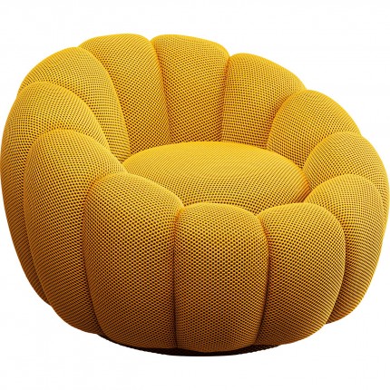 Fauteuil pivotant Peppo Bloom jaune Kare Design