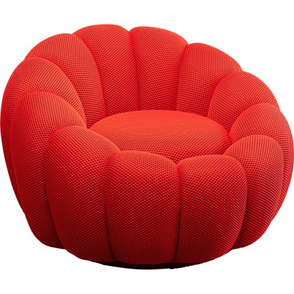 Fauteuil pivotant Peppo Bloom rouge Kare Design