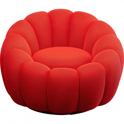 Fauteuil pivotant Peppo Bloom rouge Kare Design