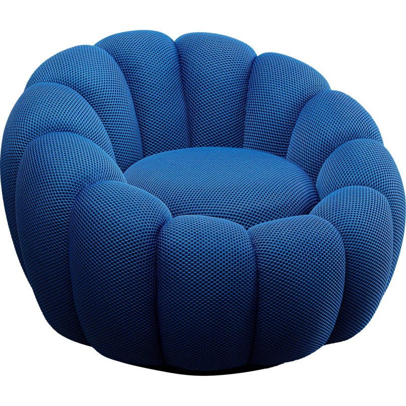 Fauteuil pivotant bleu - Peppo Bloom - Kare Design