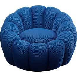 Blue swivel armchair - Peppo Bloom - Kare Design