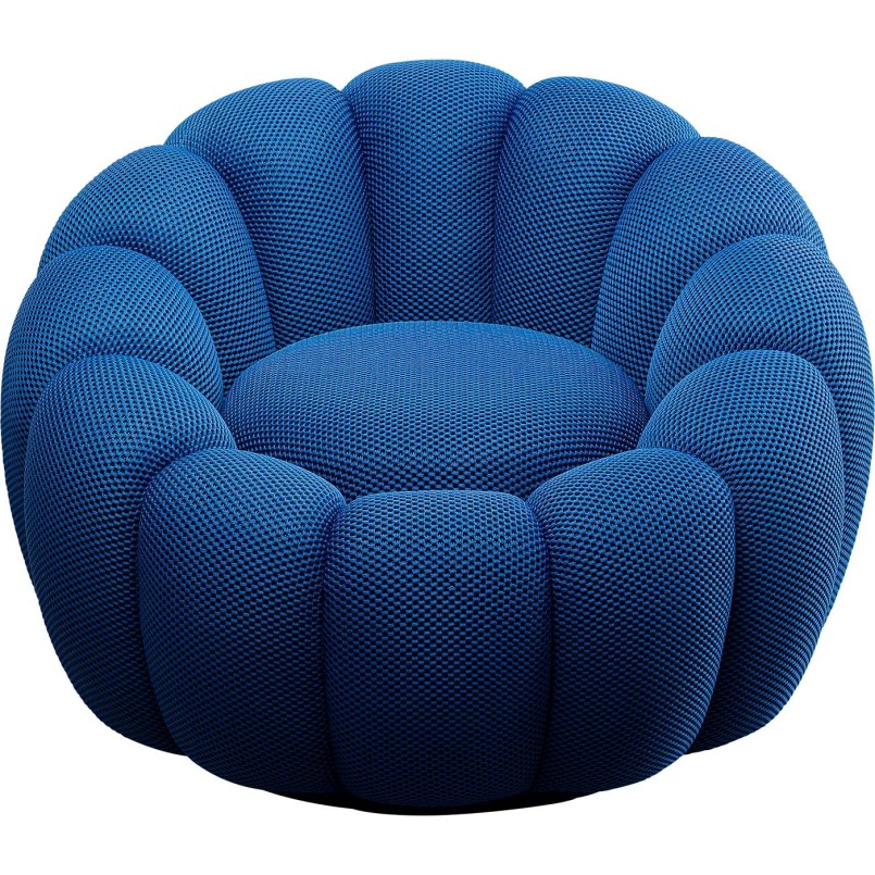Fauteuil pivotant bleu - Peppo Bloom - Kare Design