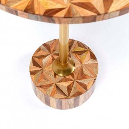 Table d'appoint Domero Geo 40cm marron et dorée Kare Design