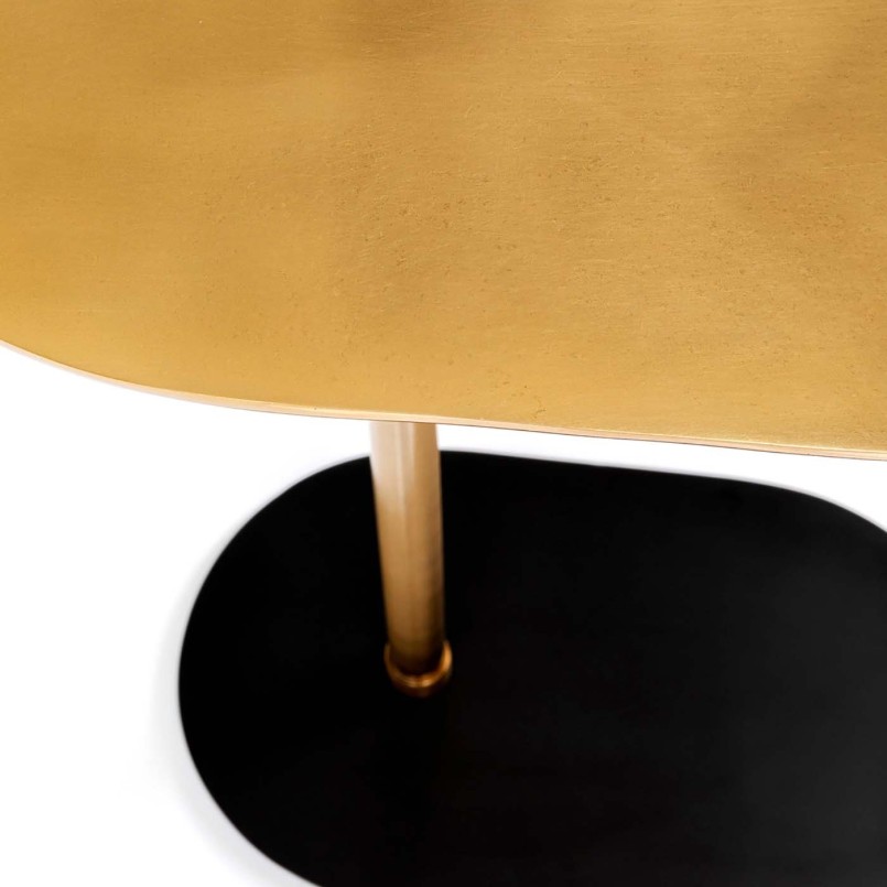Black and gold steel side table - Slide - Kare Design
