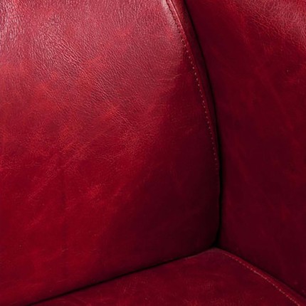 Fauteuil Cigar Lounge cuir rouge Kare Design