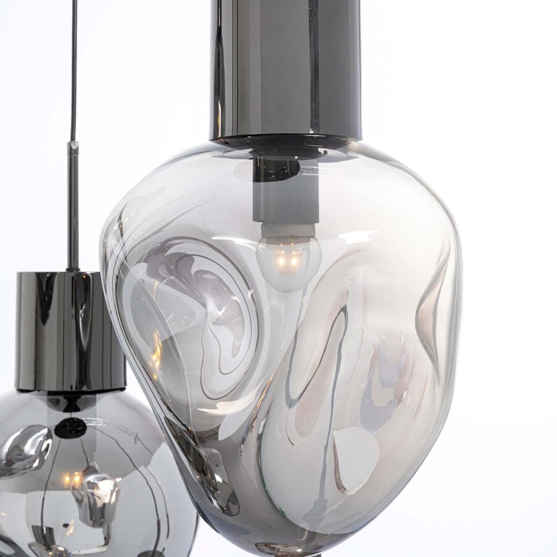 Suspension argentée en verre - Supernova - Kare Design